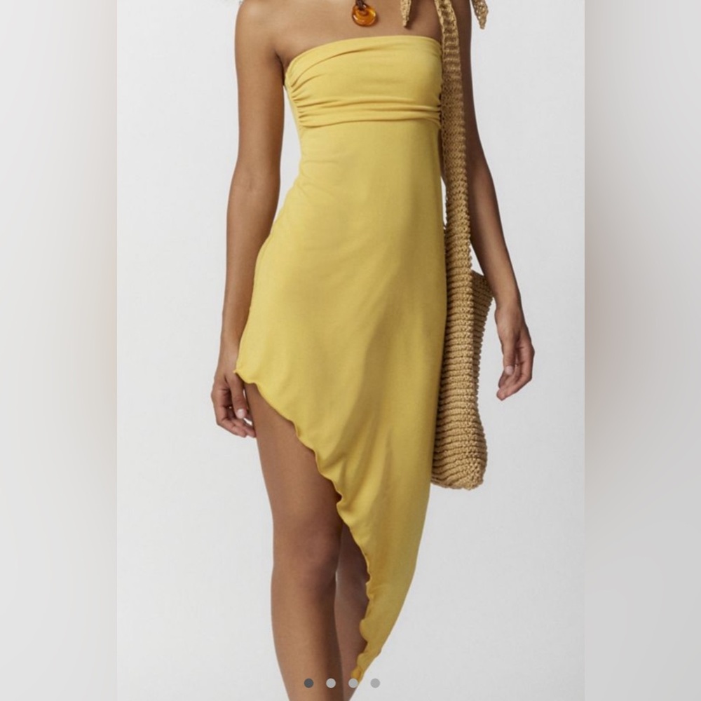 Urban Outfitters asymmetrical strapless dress